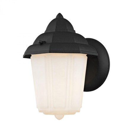 Thomas Cotswold 1-Light Outdoor Sconce in Matte Black with White Glass 9211EW/65